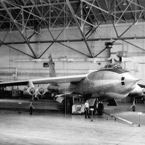 B-47 in hangar.