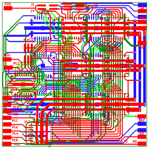The design layout of 4-level Multi-Chip Ceramic Circuit Board