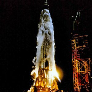 Atlas launch of Mercury capsule.