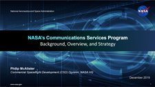 NASA's Communications Services Program - Background, Overview, and Strategy