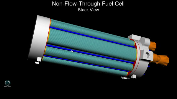 Non-flow-through fuel cell stack valve