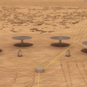 Four Kilopower Units on Mars