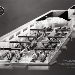 Isometric drawing of the Exhauster Building.