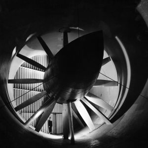 View AWT drive fan in dark tunnel