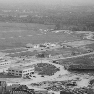 Aerial view of the AERL in May 1944 as construction was completed. The JPSL is visible near the upper right corner.