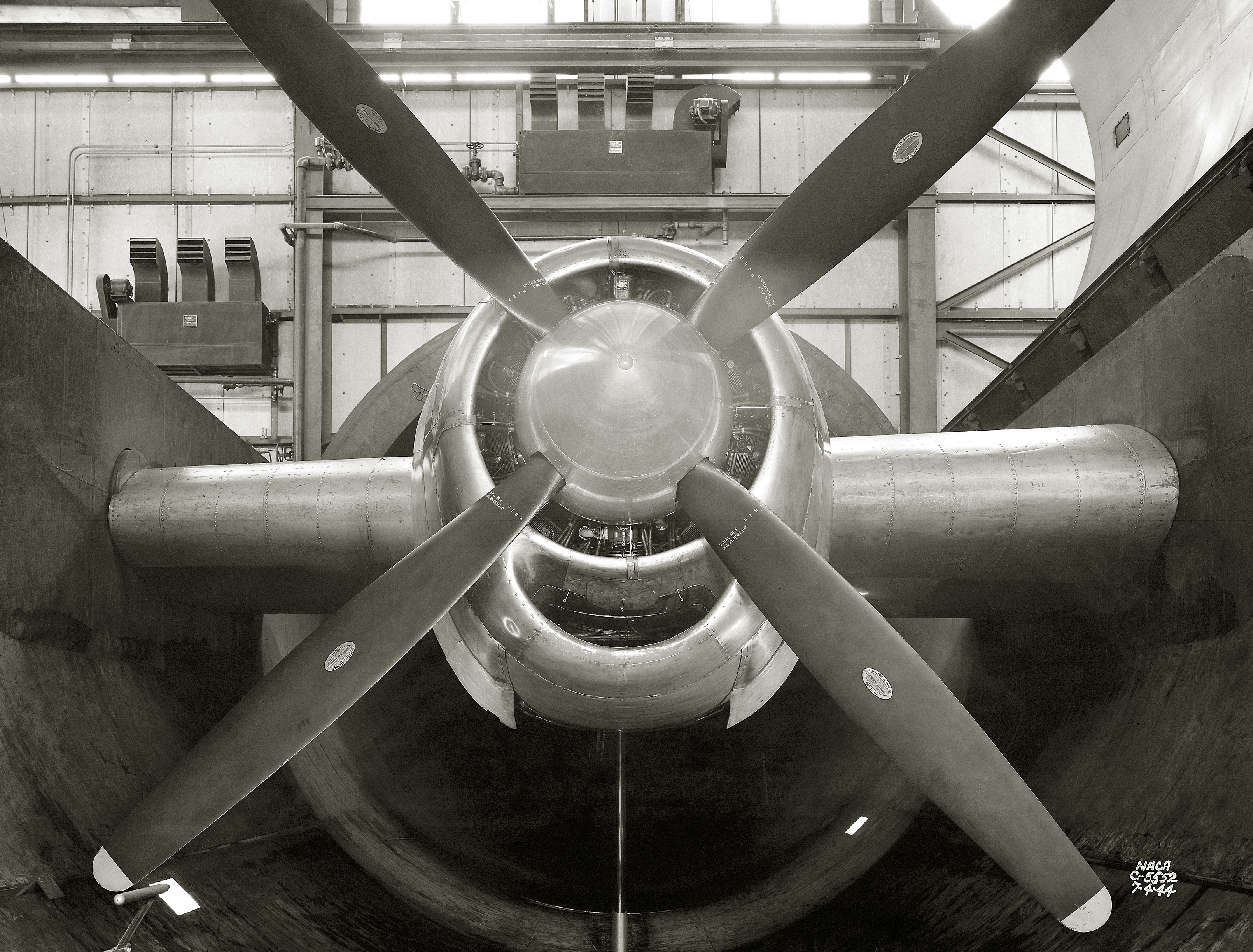 Wright R-3350 Engine for B-29 in Altitude Wind Tunnel test section.