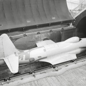 Lockheed YP-80A in Altitude Wind Tunnel Test Section.
