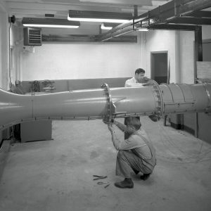 Test section of a Supersonic Wind Tunnel on Third Floor.