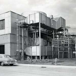 Ground-level view of the Air Dryer Building.
