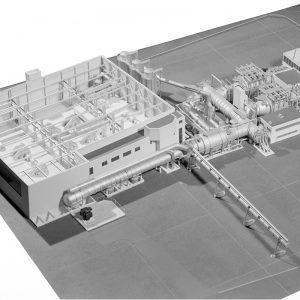 Model of PSL facility that includes new addition to the Equipment Building.