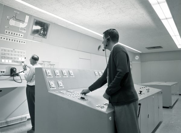 Two operators in control room