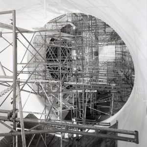 Scaffolding in AWT tunnel section.