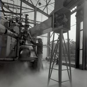 Interior of the Rocket Engine Test Cell with camera setup
