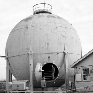 Exterior of round J-5 test chamber