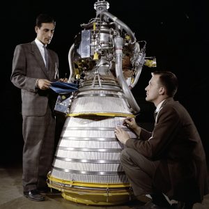 Mansour and Hannum with RL-10 engine