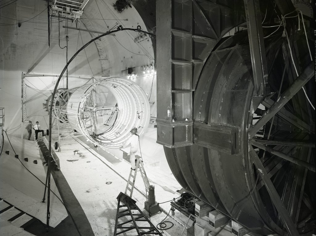Centaur rig inside large chamber.