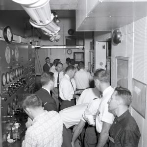 Crowded SPC No. 2 control room.