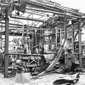 Pilot Plant with walls and equipment destroyed