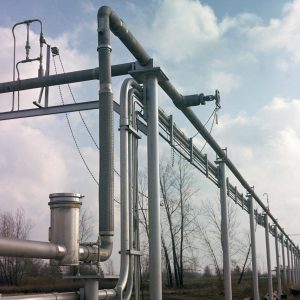Elevated pipes at B-1