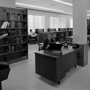 Library reading room in the PSL Operations Building
