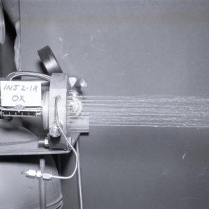 Injector spray pattern.