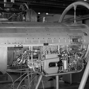 Preparation of a General Electric J-85 for testing in PSL No. 2.