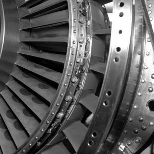 Preparation of a Pratt & Whitney TF-30 P-3 turbofan engine for testing in PSL.