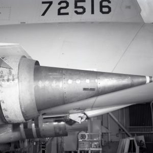 J-85 engine with plug nozzle on F-106 aircraft