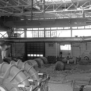 Interior damage from the PSL Equipment Building explosion