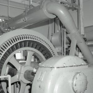 View of large air compressor inside SPL