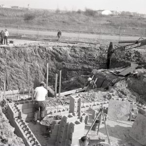 Excavation of site.