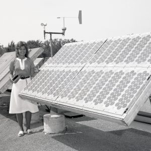O'Donnell with solar arrays.