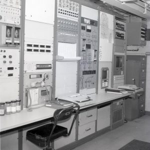Panels in control room.