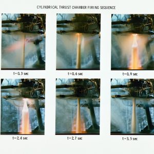 Composite photo of thrust chamber firings.