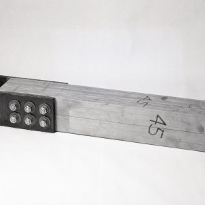Rectangular wood stub for blade testing