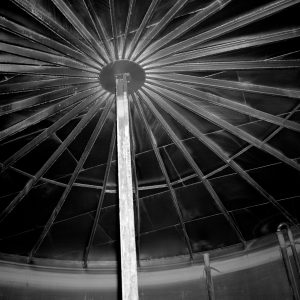 Interior of water tank roof