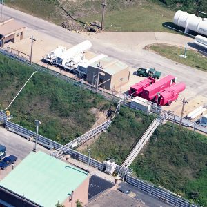 Aerial view of the RETF's Helium Gasification and Pressurizing Facility (1984).