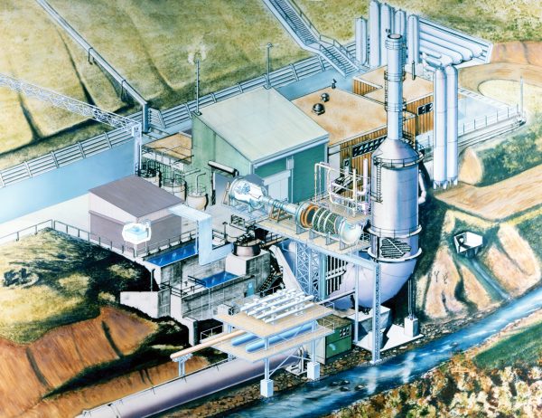 Cutaway view of the RETF facility and its related components (1985)