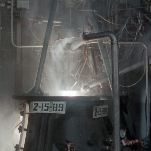 Engine firing in test stand.