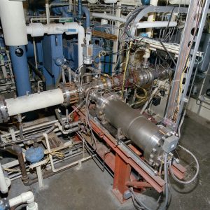 The High Pressure Burner Rig in Cell 6 after reconfiguration for Enabling Propulsion Materials program (1991)