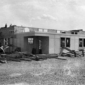 View from the north of the Supercharger Lab as construction progressed in July 1943
