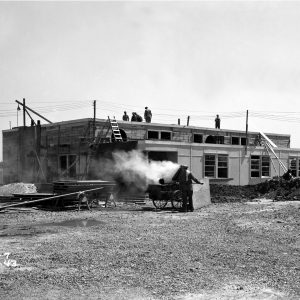 View from the north of the Supercharger Lab as construction progressed in August 1943