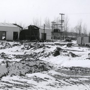 Exterior view of F Site under construction.
