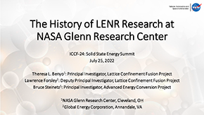 History of LENR at NASA GRC