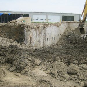 Demolition of the cyclotron.