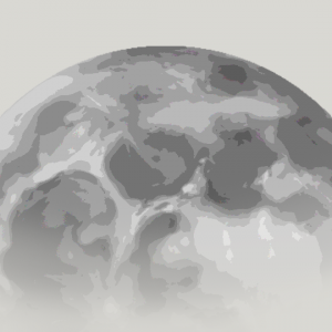 Artist rendering of the moon