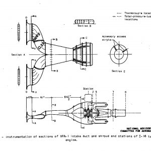 Schematic drawing of modified intake for XFR-1