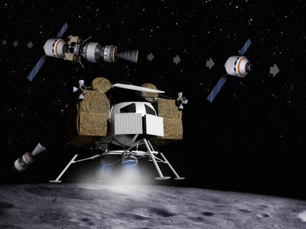 Staged Descent Lunar Lander Concept