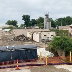 View of facility demolition site.