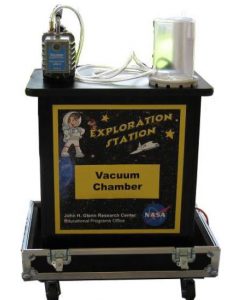image of a vacuum chamber demonstration cart